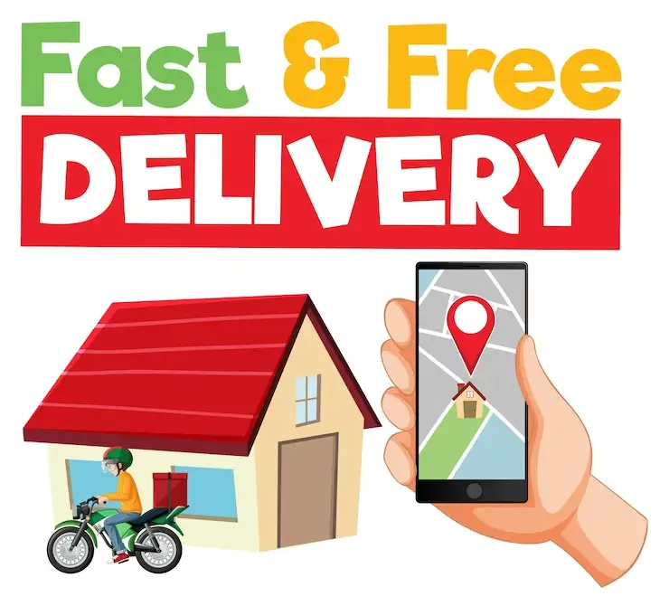 Fast Free Delivery Logo With Smartphone 1308 48980
